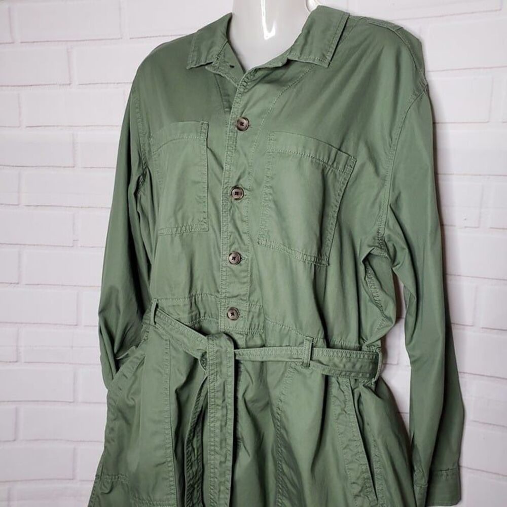 CUTE GAP Green Long Sleeve Jumpsuit Shorts Romper womens Plus 20 Petite 2XL